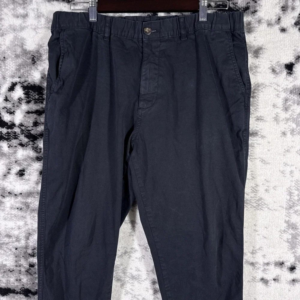 Bearbottom Pants Mens Size Extra Large Black‎ Tapered Leg Stretch Chino Preppy
